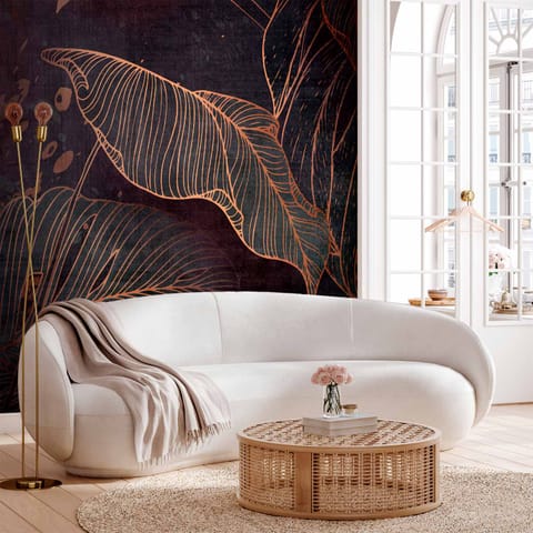 ⁨Fototapeta - W labiryncie liści - trzeci wariant (rozmiar 98x70, wykończenie Samoprzylepna)⁩ w sklepie Wasserman.eu