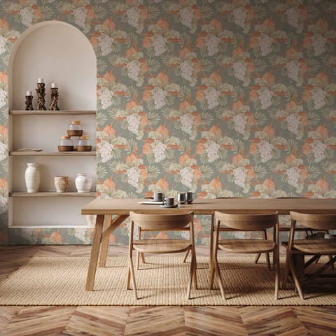 ⁨Tapeta - Egzotyczne bukieciki (rozmiar 50x1000, wykończenie Wodoodporna)⁩ w sklepie Wasserman.eu