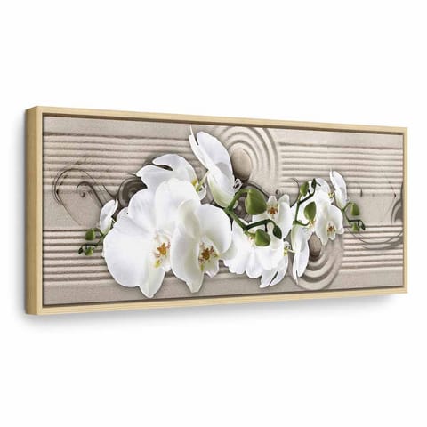 ⁨Obraz - Szept piasku (rozmiar 90x30, wykończenie W ramie drewnianej naturalnej)⁩ w sklepie Wasserman.eu