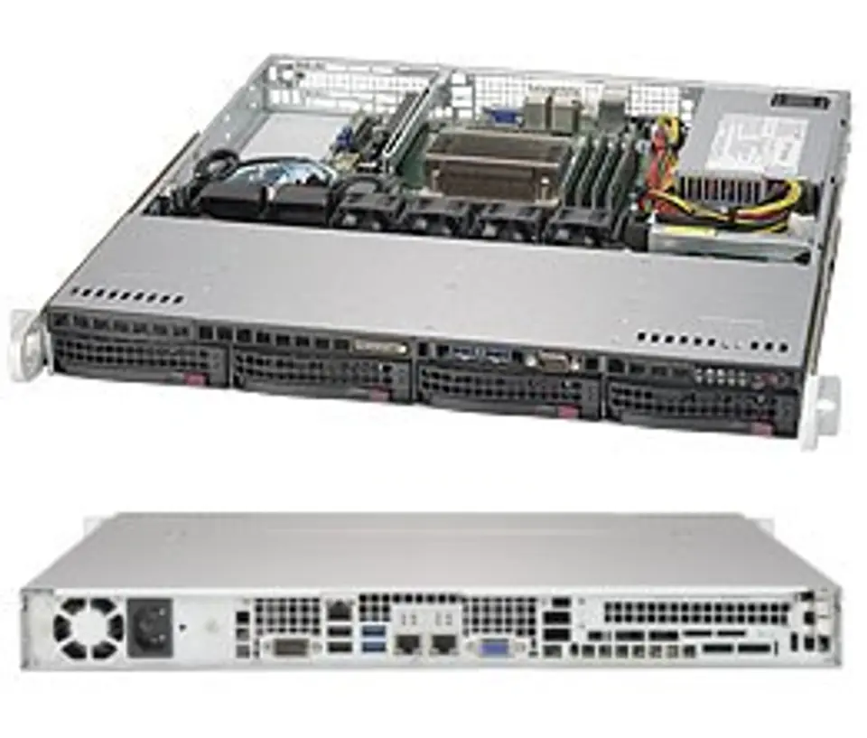 ⁨Obudowa serwerowa Rack Supermicro CSE-813MFTQC-350CB2 (kolor czarny Black SC813MFTQ W/ 350W Platinum Level PWS (New Fan))⁩ w sklepie Wasserman.eu