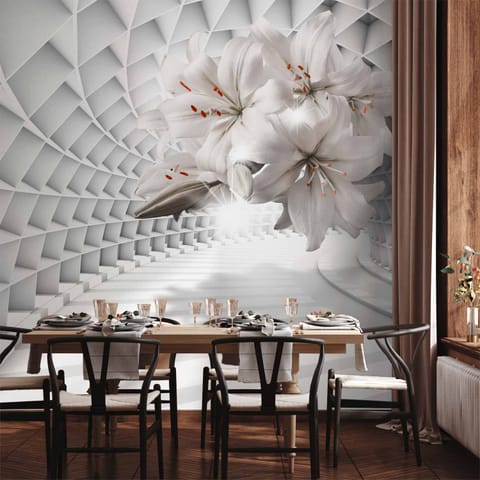 ⁨Fototapeta - Kwiaty w tunelu (rozmiar 300x210, wykończenie Wodoodporna)⁩ w sklepie Wasserman.eu