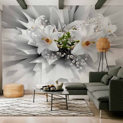 ⁨Self-adhesive wall mural - Flowery explosion (size 98x70)⁩ at Wasserman.eu