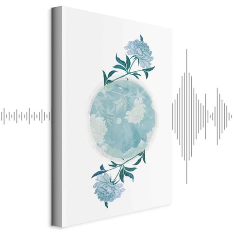 ⁨Obraz - Kwiecista planeta (1-częściowy) pionowy (rozmiar 80x120, wykończenie Akustyczny)⁩ w sklepie Wasserman.eu