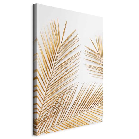⁨Painting - Golden palm trees (1-piece) vertical (size 80x120)⁩ at Wasserman.eu