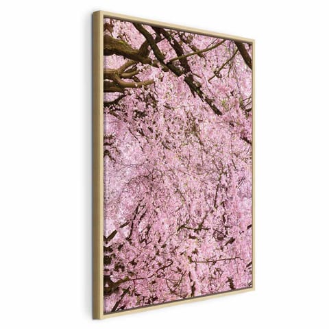 ⁨Obraz - Drzewo wiśni (1-częściowy) pionowy (rozmiar 40x60, wykończenie W ramie drewnianej naturalnej)⁩ w sklepie Wasserman.eu