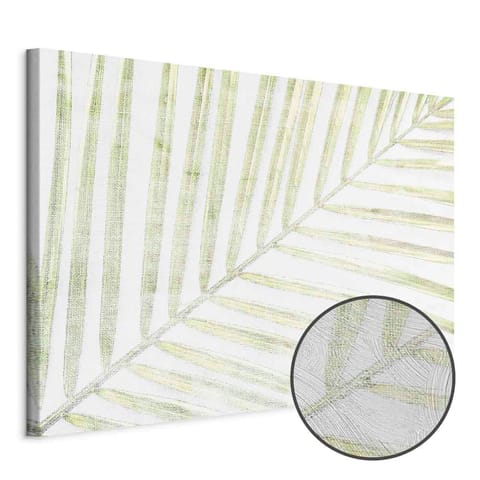 ⁨Obraz - Liść palmy (1-częściowy) szeroki (rozmiar 120x80, wykończenie Premium Print)⁩ w sklepie Wasserman.eu