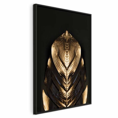 ⁨Obraz - Złoto Faraona (1-częściowy) pionowy (rozmiar 80x120, wykończenie W ramie drewnianej czarnej)⁩ w sklepie Wasserman.eu