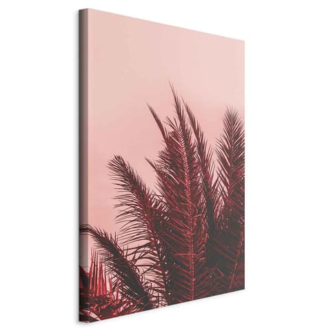 ⁨Painting - Palms at sunset (1-piece) vertical (size 60x90)⁩ at Wasserman.eu