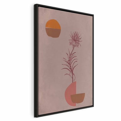 ⁨Obraz - Hortensja (1-częściowy) pionowy (rozmiar 60x90, wykończenie W ramie drewnianej czarnej)⁩ w sklepie Wasserman.eu