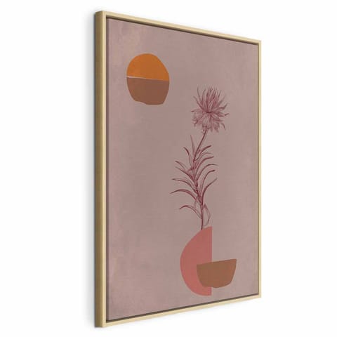 ⁨Obraz - Hortensja (1-częściowy) pionowy (rozmiar 80x120, wykończenie W ramie drewnianej naturalnej)⁩ w sklepie Wasserman.eu