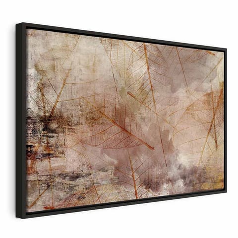 ⁨Obraz - Odcisk natury (1-częściowy) szeroki (rozmiar 60x40, wykończenie W ramie drewnianej czarnej)⁩ w sklepie Wasserman.eu