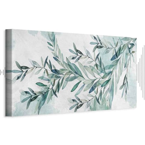 ⁨Obraz - Miętowy spokój (rozmiar 150x50, wykończenie Akustyczny)⁩ w sklepie Wasserman.eu