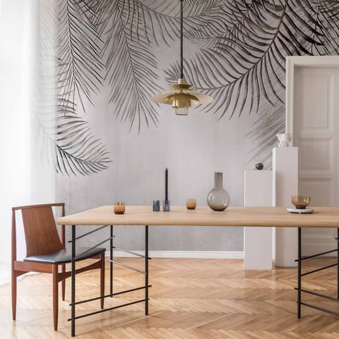 ⁨Fototapeta - Nocne palmy (rozmiar 300x210, wykończenie Wodoodporna)⁩ w sklepie Wasserman.eu