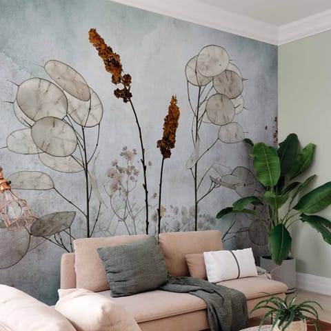 ⁨Wall mural - Lunaria in the meadow (size 100x70)⁩ at Wasserman.eu