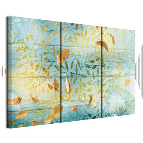 ⁨Obraz - Złoty plon (3-częściowy) (rozmiar 120x80, wykończenie Akustyczny)⁩ w sklepie Wasserman.eu