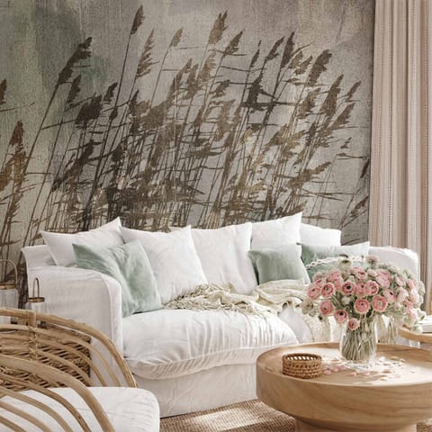 ⁨Wall mural - Water grasses (size 250x175)⁩ at Wasserman.eu