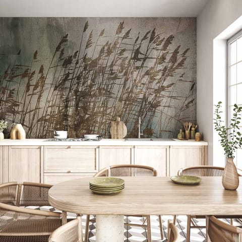 ⁨Fototapeta - Wodne trawy (rozmiar 500x350, wykończenie Wodoodporna)⁩ w sklepie Wasserman.eu