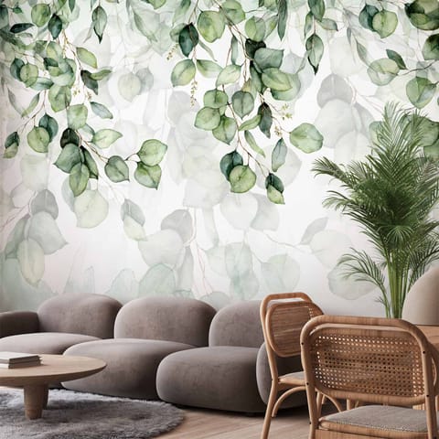 ⁨Self-adhesive wall mural - Lightness of leaves (size 294x210)⁩ at Wasserman.eu