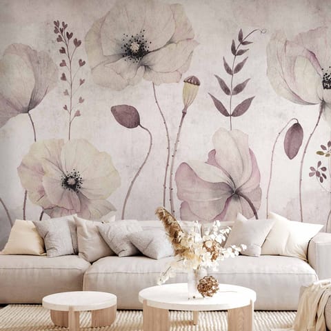 ⁨Self-adhesive wall mural - Flowery moment (size 294x210)⁩ at Wasserman.eu