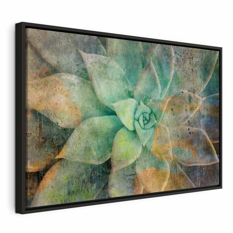 ⁨Obraz - Tonacje rozkwitania (1-częściowy) szeroki (rozmiar 60x40, wykończenie W ramie drewnianej czarnej)⁩ w sklepie Wasserman.eu