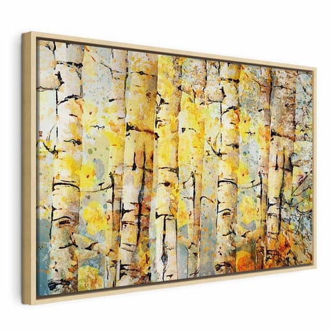 ⁨Obraz - Letnie kolory lasu (1-częściowy) szeroki (rozmiar 120x80, wykończenie W ramie drewnianej naturalnej)⁩ w sklepie Wasserman.eu