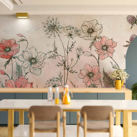 ⁨Fototapeta - Dzień na łące - trzeci wariant (rozmiar 100x70, wykończenie Wodoodporna)⁩ w sklepie Wasserman.eu