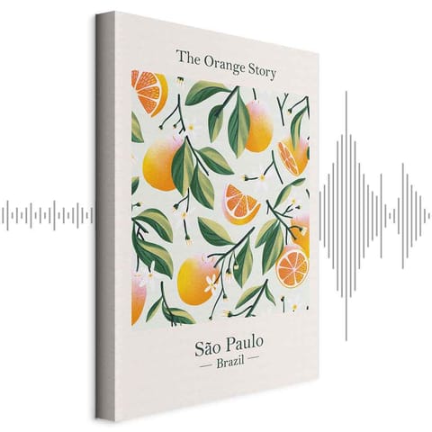 ⁨Obraz - The Orange Story (1-częściowy) pionowy (rozmiar 60x90, wykończenie Akustyczny)⁩ w sklepie Wasserman.eu