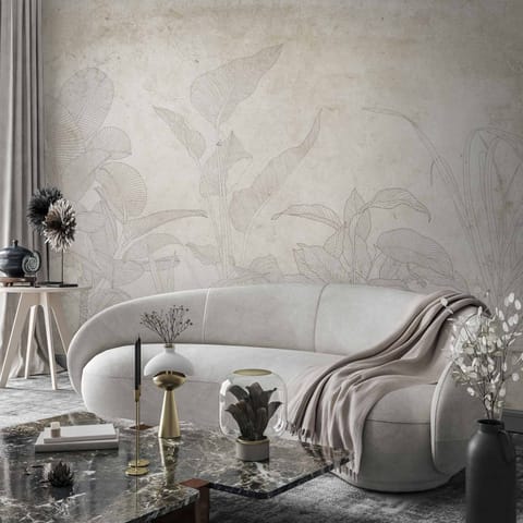 ⁨Fototapeta - Subtelne egzotyczne rośliny (rozmiar 250x175, wykończenie Premium)⁩ w sklepie Wasserman.eu