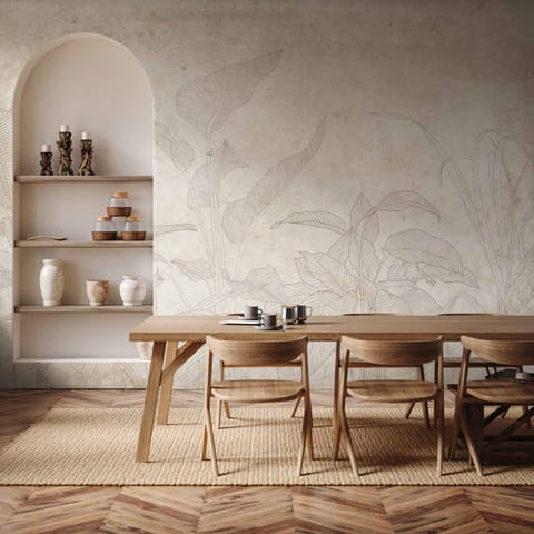 ⁨Fototapeta - Subtelne egzotyczne rośliny (rozmiar 350x256, wykończenie Wodoodporna)⁩ w sklepie Wasserman.eu