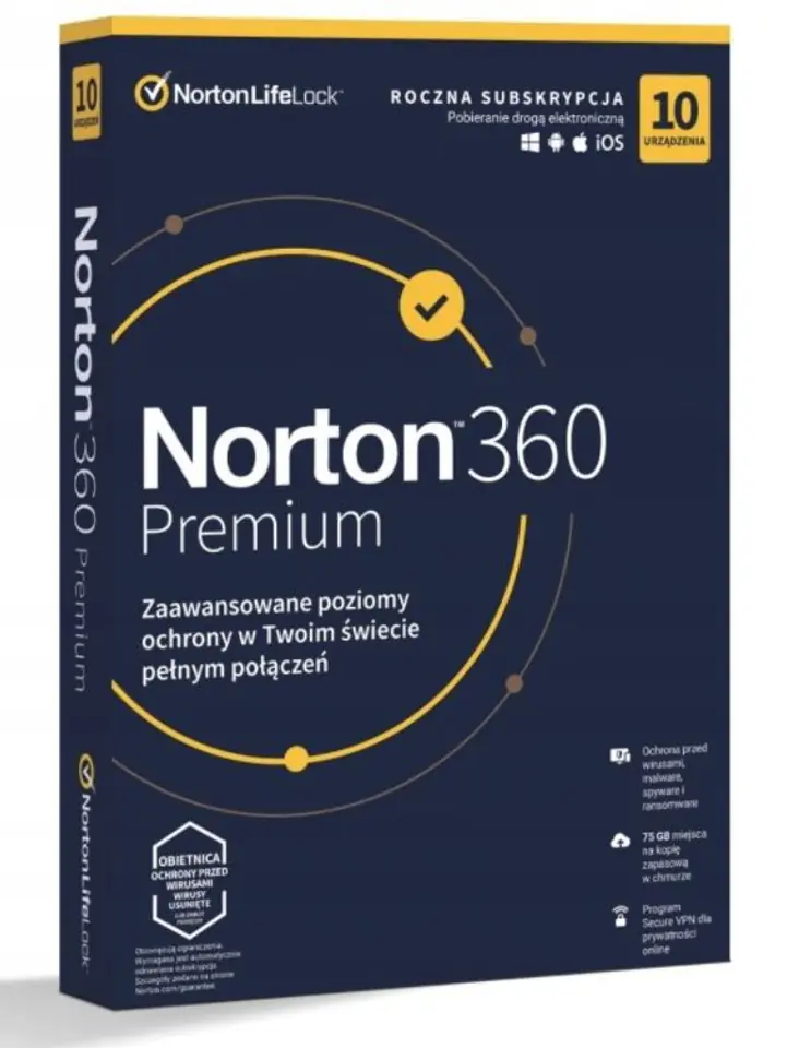 ⁨Norton 360 Premium 10D/12M BOX (NIE WYMAGA KARTY)⁩ w sklepie Wasserman.eu