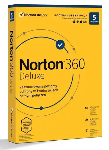⁨Norton 360 Deluxe 5D/12M BOX (NIE WYMAGA KARTY)⁩ w sklepie Wasserman.eu