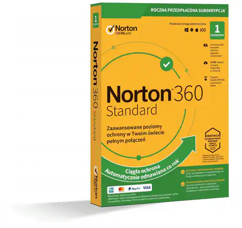 ⁨Norton 360 Standard 1D/12M BOX (NIE WYMAGA KARTY)⁩ w sklepie Wasserman.eu