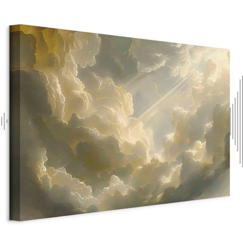 ⁨Obraz - Zachwycająca gra kolorów na tle chmur (rozmiar 30x20, wykończenie Akustyczny)⁩ w sklepie Wasserman.eu