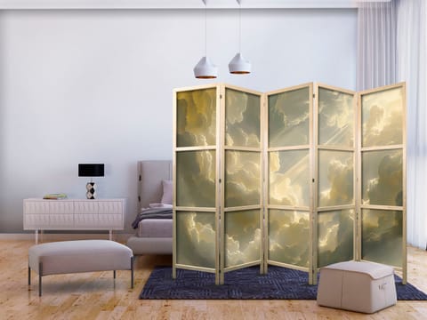 ⁨Parawan japoński - Zachwycająca gra kolorów na tle chmur (rozmiar 225x172, wykończenie )⁩ w sklepie Wasserman.eu