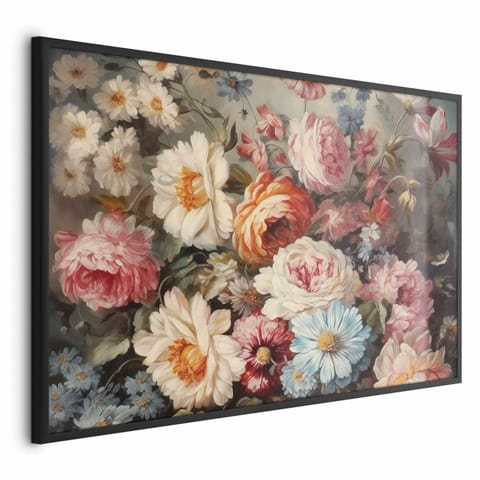 ⁨Plakat - Zapach ogrodowych kwiatów (rozmiar 60x40, wykończenie Rama czarna)⁩ w sklepie Wasserman.eu