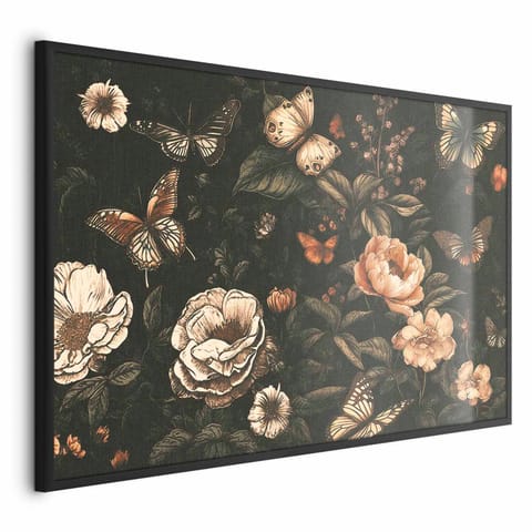 ⁨Plakat - Rustykalny ogród (rozmiar 30x21, wykończenie Rama czarna)⁩ w sklepie Wasserman.eu