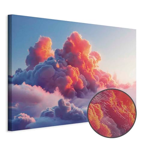 ⁨Obraz - Zmierzchowy spektakl: chmury w odcieniach różu i fioletu (rozmiar 30x20, wykończenie Premium Print)⁩ w sklepie Wasserman.eu