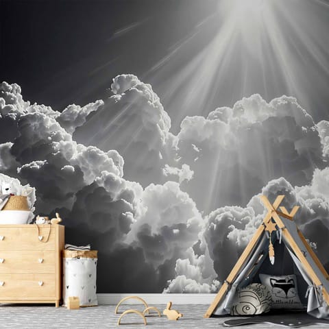 ⁨Fototapeta - Nadzieja w chmurach: Inspirujące promienie słońca – przebudź emocje (rozmiar 200x140, wykończenie Premium)⁩ w sklepie Wasserman.eu