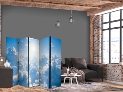 ⁨Parawan - Niebiański spokój: Ciepłe promienie słońca (rozmiar 225x172, wykończenie Jednostronny)⁩ w sklepie Wasserman.eu