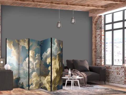 ⁨Parawan - Słońce i cienie: Teatralny pokaz przyrody wysoko nad ziemią (rozmiar 225x172, wykończenie Jednostronny)⁩ w sklepie Wasserman.eu