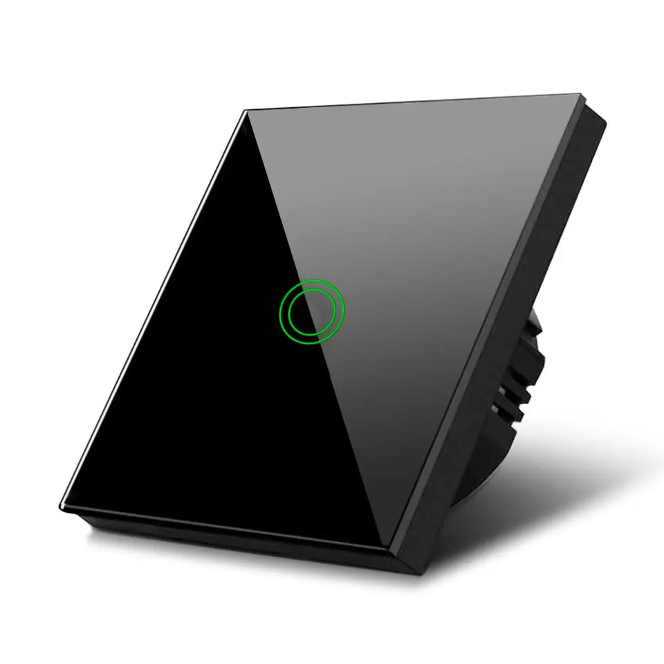 ⁨MACLEAN DOTYKOWY WŁĄCZNIK ŚWIATŁA POJEDYNCZY SCHODOWO-KRZYŻOWY CZARNY MCE710B⁩ w sklepie Wasserman.eu