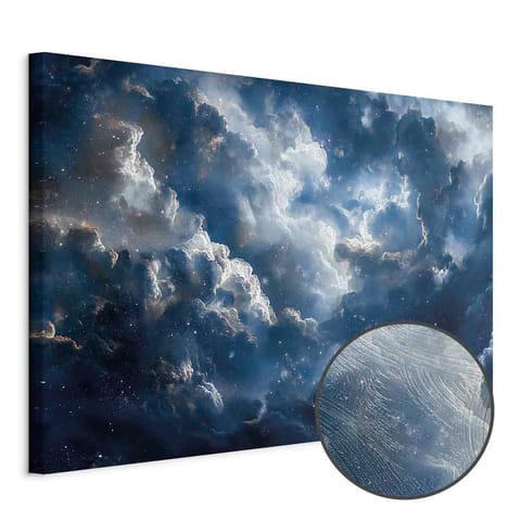 ⁨Obraz - Astronomiczne cuda: Chmury i gwiazdy w harmonijnym połączeniu (rozmiar 30x20, wykończenie Premium Print)⁩ w sklepie Wasserman.eu