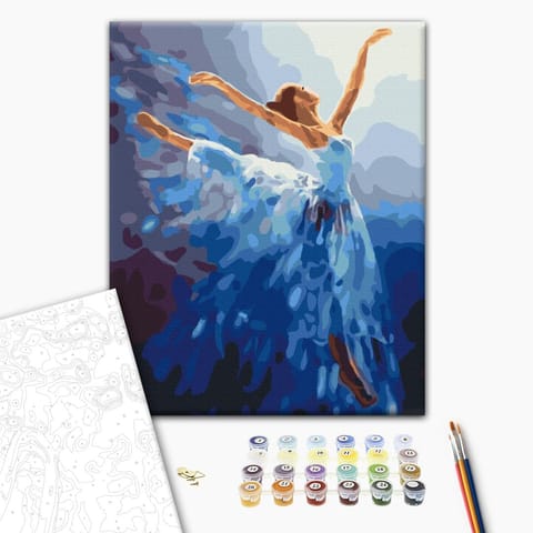 ⁨Obraz do samodzielnego malowania - Natchniona baletnica (rozmiar 40x50, wykończenie )⁩ w sklepie Wasserman.eu