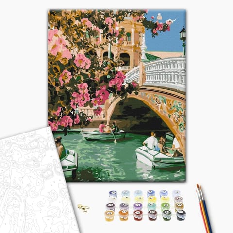 ⁨Obraz do samodzielnego malowania - Wiosenna Wenecja (rozmiar 40x50, wykończenie )⁩ w sklepie Wasserman.eu