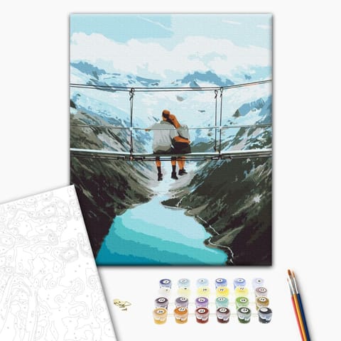 ⁨Obraz do samodzielnego malowania - Samotność we dwoje (rozmiar 40x50, wykończenie )⁩ w sklepie Wasserman.eu