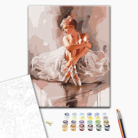 ⁨Obraz do samodzielnego malowania - Przed występem (rozmiar 40x50, wykończenie )⁩ w sklepie Wasserman.eu