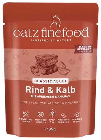 ⁨Catz Finefood Classic N.07 Beef and veal sachet 85g⁩ at Wasserman.eu