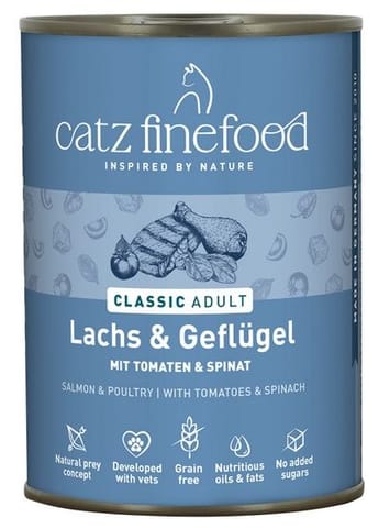 ⁨Catz Finefood Classic N.05 Salmon and poultry can 400g⁩ at Wasserman.eu