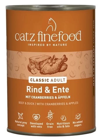 ⁨Catz Finefood Classic N.23 Beef and Duck can 400g⁩ at Wasserman.eu