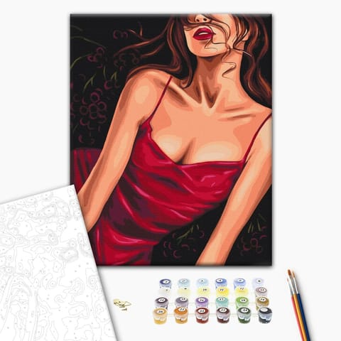⁨Obraz do samodzielnego malowania - Uwodzicielska czerwień (rozmiar 40x50, wykończenie )⁩ w sklepie Wasserman.eu